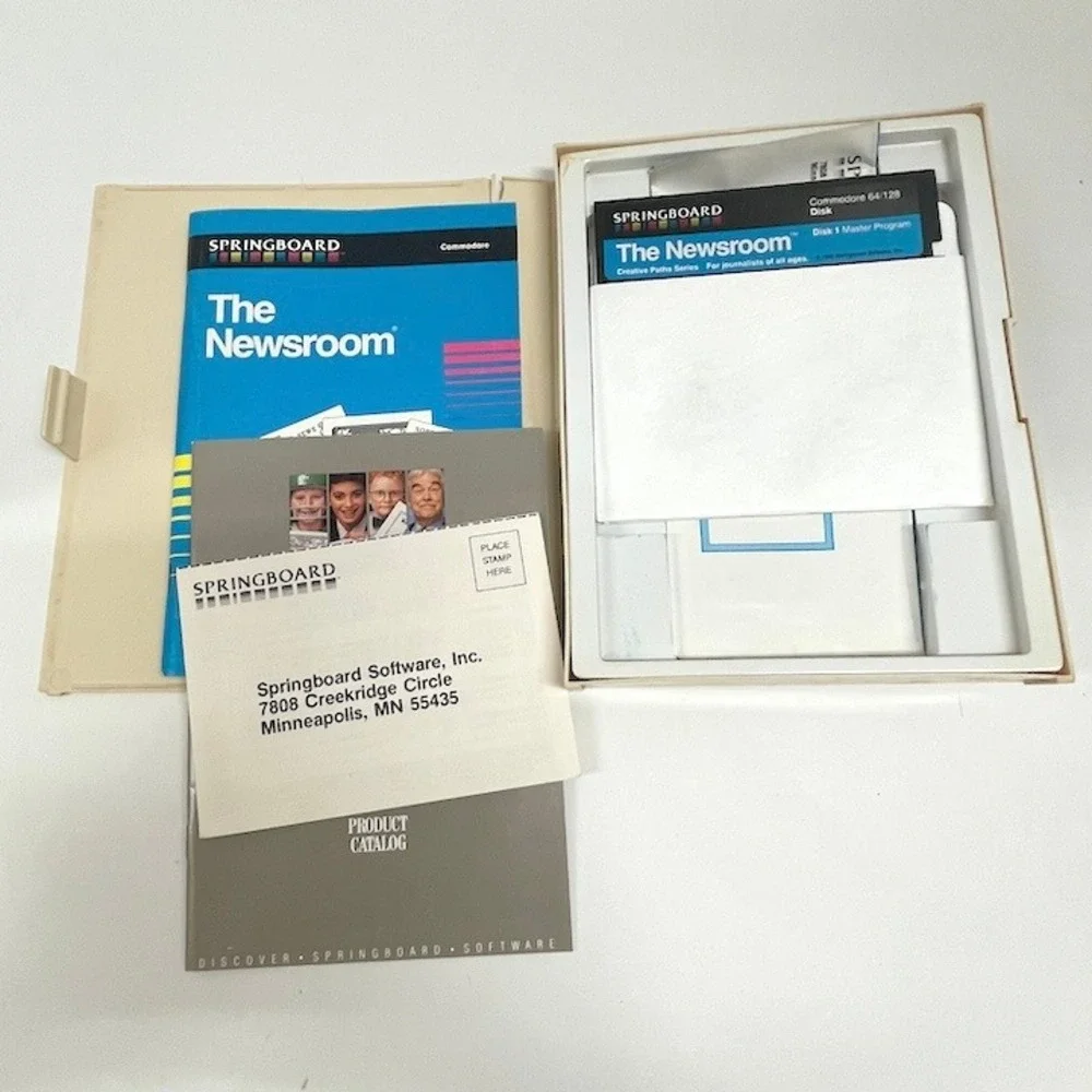 Springboard The Newsroom Software Commodore 64 128 Vintage‎ Computer Untested